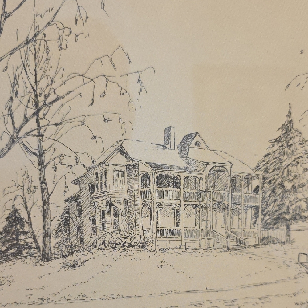 LIMITED EDITION  Framed House Sketch Art - Carolyn Witschonke 17 /250 - Picture 9 of 10